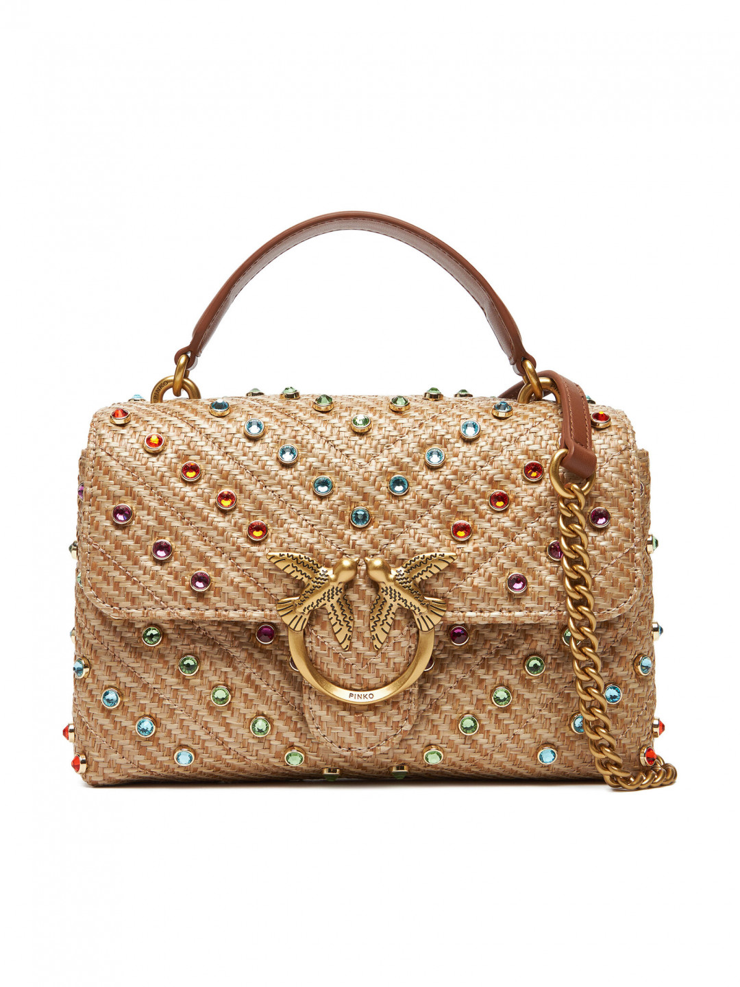 PINKO Kabelka Love Lady Puff Mini Cl PE 25 PLTT 100044 A2CG Béžová